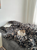 Comfortable Woolen Milk Velvet Thiened Autumn Winter Four-Piece Bedding Set Plaid Blogging Sle Skin-Friendly Universal Use