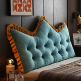 Soft Skin-friendly Cute Crown Shaped Cushion Various Patterns Bedding Waist Protection Pillow Fluffy Comfortable Tatami Bolster
