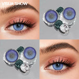 Anime Cosplay Contacts Lenses Half Year Use 14.50mm Butterfly Blue Soft Colored Contact Lenses for Eyes Beauty Makeup