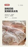 Print Floral Bedding Set Double Layer Yarn Four Pieces Set Soft Comfortable Duvet Cover Bed Sheet With Pillowcases Home Textiles