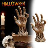 Scary Dismembered Arm Hand Halloween Sculpture Realistic Horror Prop for Haunted House Party Decoration Creepy Garden Art