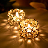 Crystal Votive Candle Holders Tealight Jewel Bowl Stands Decorative Centerpiece for Wedding Party Home Table Decor