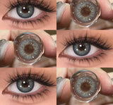 1 Pair Color Contact Lenses for Eyes Graduated Blue Fashion Optical Lenses Green Pupils Gray Natural Eye Contacts
