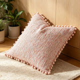 Boho Woven Throw Pillow Cover with Pompom Edge Living Room Sofa Bedroom Home Decor Zipper Soft Cushion Case Fashion Funda CoJin