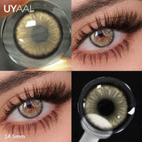 2pc Colored Contact Lenses Natural Eyes Brown Color Lens Real Iris Green Pupils Blue Eyes Lenses Cosmetic Lens Makeup Gray