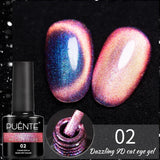 7.5ML Green Crystal Cat Magnetic Gel Nail Polish Shiny Green Glitter Cat Eye Gel For Manicure Soak Off UV Nail Art Varnish