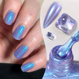 7ml Auroras Glitter Nail Polish No Need of UV/LED Lamp Nail Supplies Vernis White Pink Silver Pearl Effect for Nails