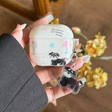 Korean Style Illustration Cartoon Puppy Pendant Soft TPU Protection Case for AirPods 1 or 2 3 4 Pro 2 Shockproof Earphone Cover