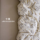 New class A knitted cotton, Tianzhu cotton double-layer yarn four-piece set, simple and skin-friendly, student dormitory