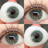 2PCS/Pair Olive Green/Light Blue/Light Brown Korean Style Natural Hazel Colored Contact Lenses With Prescription Women