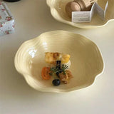 Salad Bowl 8.5In Irregular Lace Edged Serving Platter Creative Salad & Dessert Plate Reusable Restaurant Kitchen Tableware
