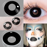 2pcs Halloween Color Contact Lenses for Eyes Anime Cosplay Eye Lenses White Lenses Multicolored Eye Lenses Black Lenses