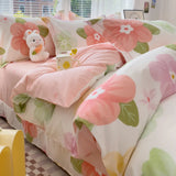 New Cotton Single Duvet Cover Printed Garden Quilt Cover Skin Friendly Breathable Bedding 150x200 180x220 220x240 200x230
