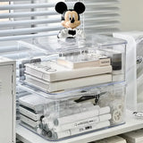 Transparent Desk organizer Desktop Storage Box Cosmetics Organizer Document Organizer Snack Storage Office Stationery Appliances