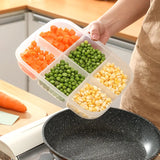 4/5/6 Grid Refrigerator Food Storage Box Food Organizer Ginger Onion Garlic Dispenser Household Food Storage Containers