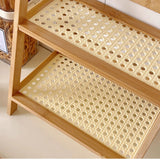 Double Layer Wooden Desktop Display Storage Rack Kitchen Cabinet Holders Spice Racks Storage Shelf for Kitchen Desktop Organizer