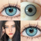 1 Pair Korean Lenses Contact Lenses with Prescription Green Lenses Eyes Colorful Beauty Lenses Yearly Use Natural Pupils