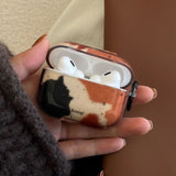 Black Brown Block Splash Ink + Ring Suitable for Apple Airpodspro2 Case/Airpodspro Case/Airpods4 Case/Airpods3 Case/Airpods2 Cas