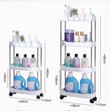Push Trolley Shelf Floor Multi-layer Bathroom Living Room Crevice Space Saving Snack Storage Trolley Kitchen Spice Crevice Shelf