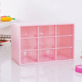 Desk Storage Box for Mini Drawers, Stackable Nine-square Grid Storage Box, Hairpin/sticker/jewelry Accessories Storage Box