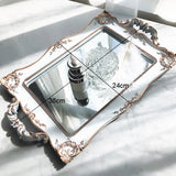 Plastics Storage Trays Retro Cosmetics Jewelry Shelves Household Mirror Surface Bathroom Supplies Plates