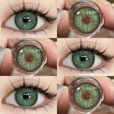 New 1pair Natural Color Contact Lenses for Eyes Blue Lenses Gray Pupils Lens Brown Lense Yearly Cosmetic Green Contacts