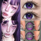 1 Pair Natural Brown Colored Contact Lenses Large Diameter for Fashionable Everyday Eye Enhancements