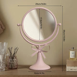 360° Rotation Ironwork Cosmetic Mirrors Retro Desktop Single-sided Makeup Mirror Princess Mirrors Household Bedroom Vanity Decor