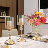 Crystal Candle Holder Luxury Wedding Party Festival Christmas Romantic Dinning Table Centerpiece Candlestick Home Decoration