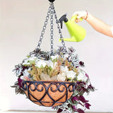 Resin Plastic Hanging Basket Planter for Indoor Outdoor Plants Wall Mounted Decorative Flower Pot with Durable Hanging Planter