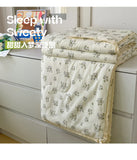 Floral Printed Summer Quilt Four Piece Set Soft Bedroom Decor Bedding Set Summer Quilt Bed Sheet With Pillowcases Home Textiles