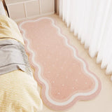 Special-shaped Runner Rug Pink Plaid Bow Bedroom Bedside Carpets Fashionable Ins Creative High-end Coffee Table Mats 러그 Alfombra