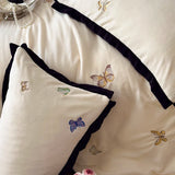 4Pcs Winter Thickened Milk Velvet Butterfly Embroidery Bedding Set Wide Edge Duvet Cover Set Flat/Fitted Bed Sheet Pillowcases