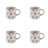 2/4/6Pcs Love Ceramic Mug, Cute Little Love Ceramic Mug Coffee Cup Drinking Cup for Home Drinking, Afternoon Tea Drinking, Office Drinking, Coffee Shop Latte Art, Souvenir, Valentine's Day Holiday Gift, Birthday Gift
