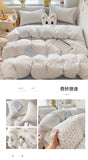 Class A Double Yarn Bedding Set Quilt Comforter Duvet Cover Set Printed Cotton Bedspread Skin Friendly Breathable Four-Piece Set
