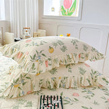 100% Cotton Pillowcase Skin-friendly Pillow Cover 2pcs Rectangle Pillowslip Floral Style Pillowsham 48x74cm Pillow Case