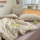 100% Cotton Bedding Set Cartoon Cute Animals Duvet Cover Set Bed Linen Flat Sheets Set 2 Pillowcases Single Double Queen Size