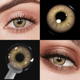 Birkin Brown Natural Colored Contact Lenses Half-Yearly Use Soft Eye Beauty Lens for Daily Makeup Cosmetic Contacts