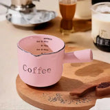 Ceramic Coffee Cup with Measurement Markings Minimalist Kitchen Small Milk Jar Espresso Mug Home Barista Coffee Brewing Cup Gift