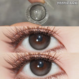 14.2-14.5mm Half Yearly Natural Glossy Contacts 2pcs Free Shipping Shiny Glass Lenses With Power for Cosplay