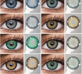 1pair New Fashion Colored Contact Lenses for Eyes Brown Eyes Contacts Lenses Colorful Makeup Green Eyes Lenses Yearly