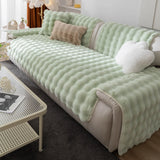 Thicken Imitation Rabbit Fur Plush Sofa Slipcover Non-slip  Soft Sofa Towel Couch Cushion For Living Room Modern Home Decor