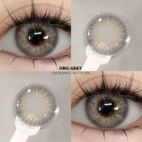 1Pair Colored Contact Lenses for Eyes with Degree Lens Natural Myopia Lenses Brown Eye Lenses Gray Eye Contacts Yearly