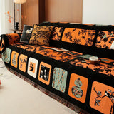 Chinese Antique Printed Sofa Cover Full Cover Dust-Proof Sofa Blanket for Office Furniture Protection Slipcover for All Seasons