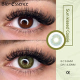 2PCS Colored Contact Lenses for Eyes Sunkissed Lenses Green Contact Lenses Gray Lense Fashion Beauty Pupils 1 Year