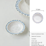 European-Style Court Ceramic Lace Staple Plate, Simple Blue Breakfast Mug, Underglaze Coffee Mug, Home Tableware Set