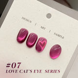 12ml 1-16pcs Autumn Nails New Clear Pink Glass Bead Moonlight Magnet Cat Eye Gel Nail Polish Whitening Nail Supplies