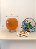  Macaron Glass Table Lamp for Hotel Bedroom Bedside Living Room Trichromatic Dimming Decoration Modern Minimalist Desk Lights