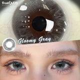 1 Pair Gray Colored Contact Lenses Natural Brown Pupils Eyes Contact lenses Soft Contacts 14.20mm