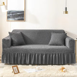 1/2/3/4 flying seat seersucker living room sofa cover elastic sofa cover elastic solid thickness elastic sofa cover